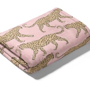 Minky Plush Leopard Print Pink Blanket